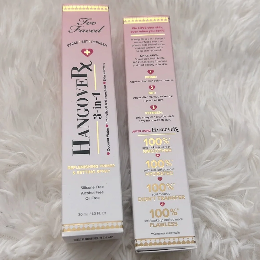 Too Faced HangoveRX 3-In-1 Replenishing Primer & Setting Spray NIB